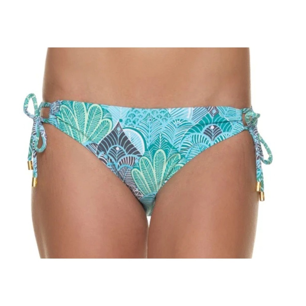 Helen Jon Bikini Swim Set Womens M Blue Dominica Floral Beach Pool Vacation - Picture 9 of 10
